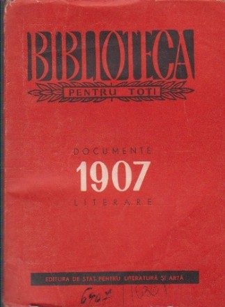 1907 - Antologie de documente literare