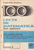 100 de lectii de matematica fara meditator. Lectia 8