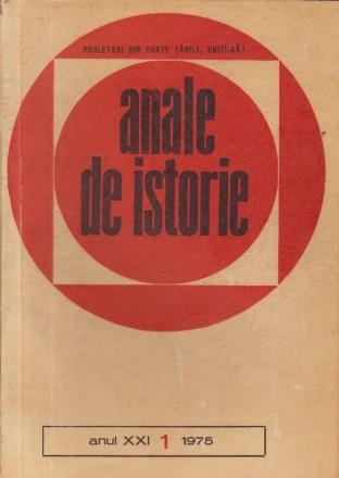 Anale de istorie, Anul XXI, Nr.1/1975