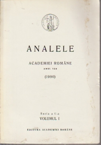 Analele Academiei Romane, anul 124 (1990), Seria  a V-a, Volumul I