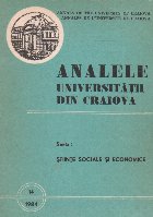 Analele Universitatii din Craiova Seria