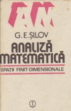 Analiza matematica Spatii finit dimensionale