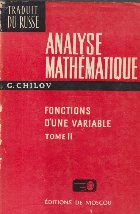 Analyse Mathematique Functions une Variable