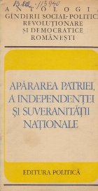 Apararea Patriei, a Independentei si Suveranitatii Nationale