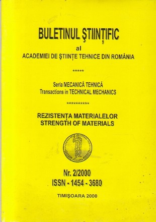 Buletinul Stiintific al Academiei de Stiinte Tehnice din Romania - Rezistenta Materialelor, Nr. 2/2000