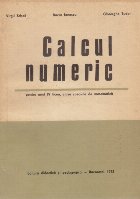 Calcul Numeric, pentru anul IV liceu, clase speciale de matematica