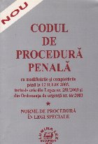 Codul procedura penala modificarile completarile