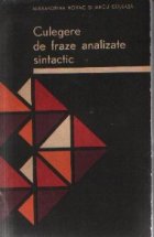 Culegere de fraze analizate sintactic