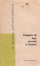 Culegere de legi, decrete si hotariri, Vol. 13, În ajutorul activului sindical