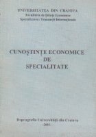 Cunostinte economice specialitate