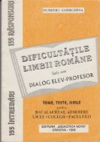 Dificultatile limbii romane intr dialog