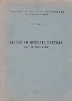 Ecuatii cu derivate partiale (Anul III Matematica)