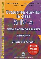 Evaluarea elevilor la clasa a IV - a