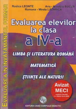 Evaluarea elevilor la clasa a IV - a