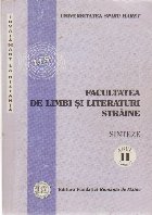 Facultatea de Limbi si Literaturi Straine - Sinteze, Anul II. Volumul I