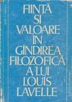 Fiinta si valoare in gindirea filozofica a lui Louis Lavelle