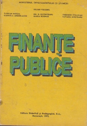 Finante publice, Editie 1992