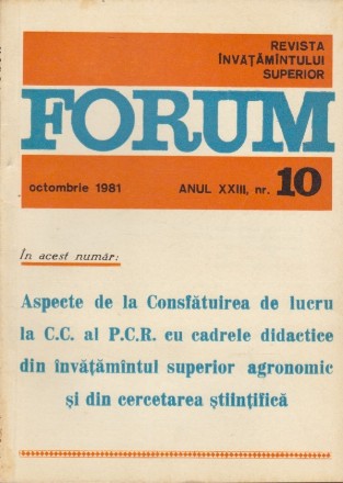 Forum, Nr. 10/1981