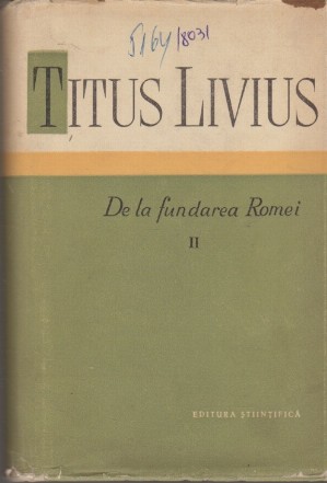 De la Fundarea Romei, Volumul al II-lea