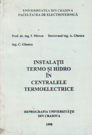 Instalatii termo si hidro in centralele termoelectrice