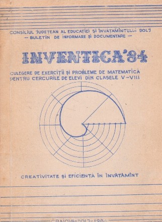 Inventica 84 - culegere de exercitii si probleme de matematica pentru cercurile de elevi din clasele V - VIII