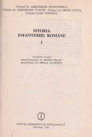 Istoria infanteriei romane, Volumul I