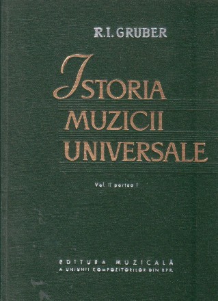 Istoria muzicii universale, Volumul II, partea intii