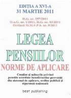 Legea pensiilor Norme aplicare Editia