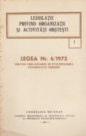 Legislatie privind organizatii si activitati obstesti