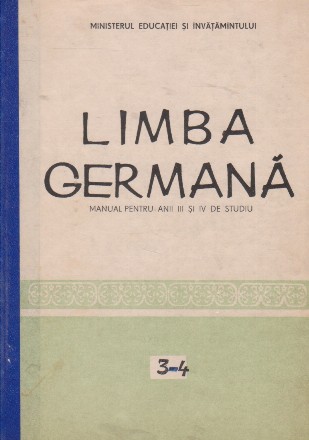 Limba germana, Manual pentru anii III si IV de studiu