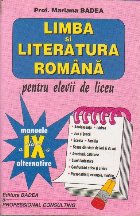 Limba si literatura romana pentru elevii de liceu (clasa a IX-a)