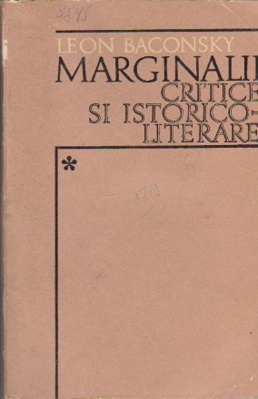 Marginalii - Critice si Istorico-Literare