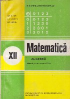 Matematica. Algebra, Manual pentru Clasa a XII-a (Editie 1995)