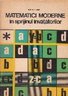 Matematici moderne in sprijinul invatatorilor