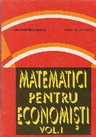 Matematici pentru economisti Volumul