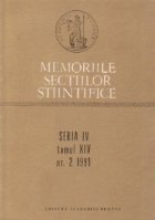 Memoriile sectiilor stiintifice. Seria IV, tomul XIV, nr. 2, 1991