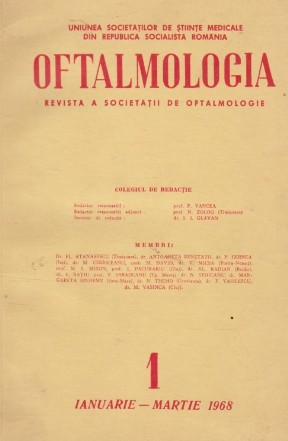 Oftalmologia - Revista a societatii de oftalmologie (1968, 1969)