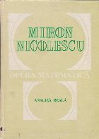 Opera matematica Analiza reala