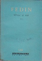 Orase si Ani, Volumul al II-lea