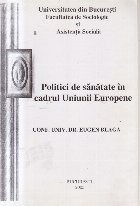 Politici sanatate cadrul Uniunii Europene