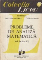 Probleme de analiza matematica, Volumul I, Clasa a XI-a