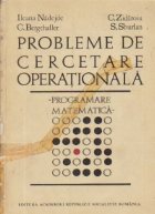 Probleme cercetare operationala Programare matematica