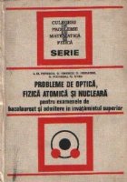 Probleme de optica, fizica atomica si nucleara pentru examenele de bacalaureat si admitere in invatamintul sup