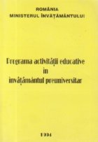 Programa activitatii educative invatamantul preuniversitar