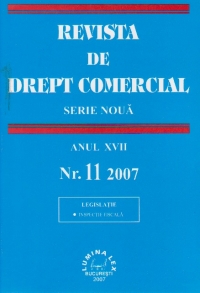 Revista de drept comercial, serie noua, nr. 11/2007 - Legislatie (Inspectie fiscala)