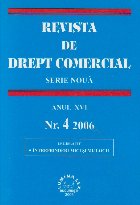 Revista de Drept Comercial, Anul XVI, Nr. 4/2006