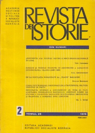 Revista de Istorie, Tomul 29, Nr. 4/1976