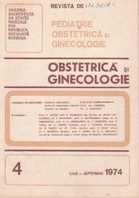 Revista de Obstetrica si Ginecologie, Iulie-Septembrie, 1974