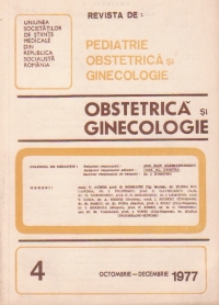 Revista de Obstetrica si Ginecologie, Octombrie-Decembrie, 1977