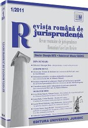 Revista romana de jurisprudenta nr. 1/2011